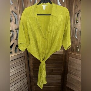 H&M Royal Green Casual Shirt- Size L